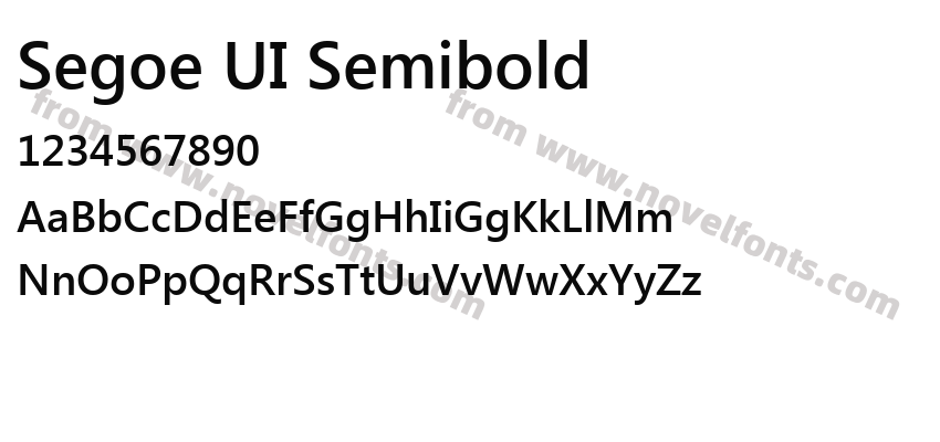 Segoe UI SemiboldPreview