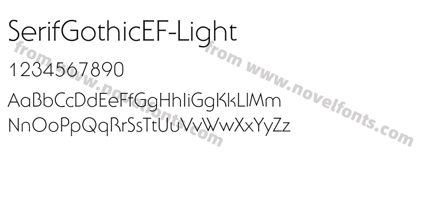SerifGothicEF-LightPreview