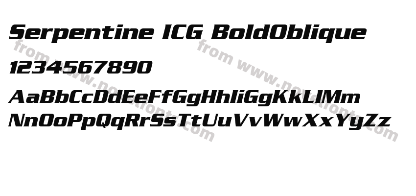 Serpentine ICG BoldObliquePreview