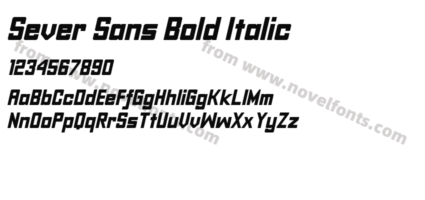 Sever Sans Bold ItalicPreview