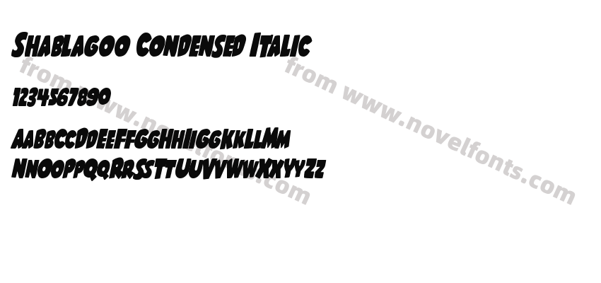 Shablagoo Condensed ItalicPreview