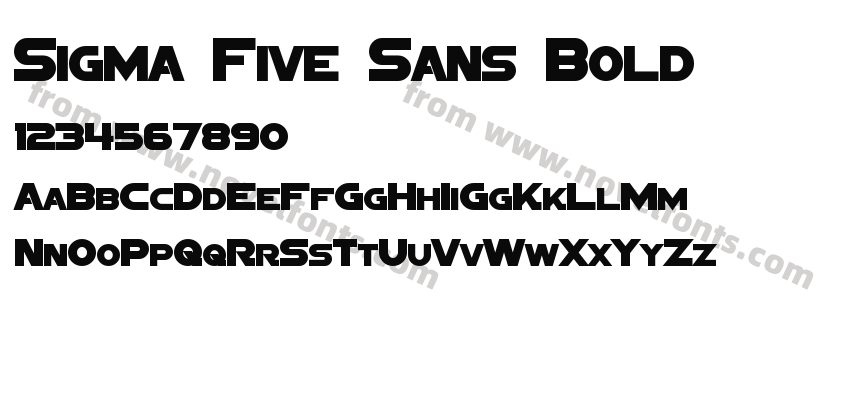 Sigma Five Sans BoldPreview