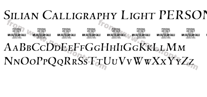 Silian Calligraphy Light PERSONAL RegularPreview