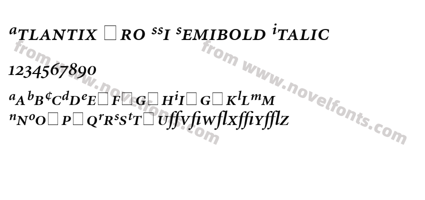 Atlantix Pro SSi Semibold ItalicPreview