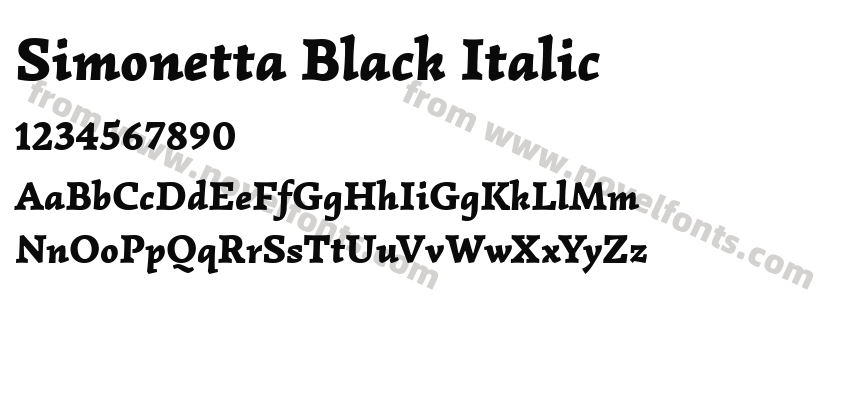 Simonetta Black ItalicPreview