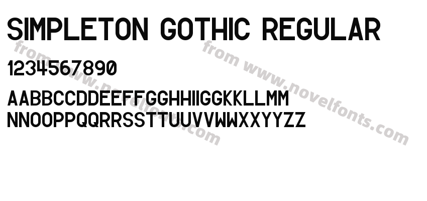 Simpleton Gothic RegularPreview