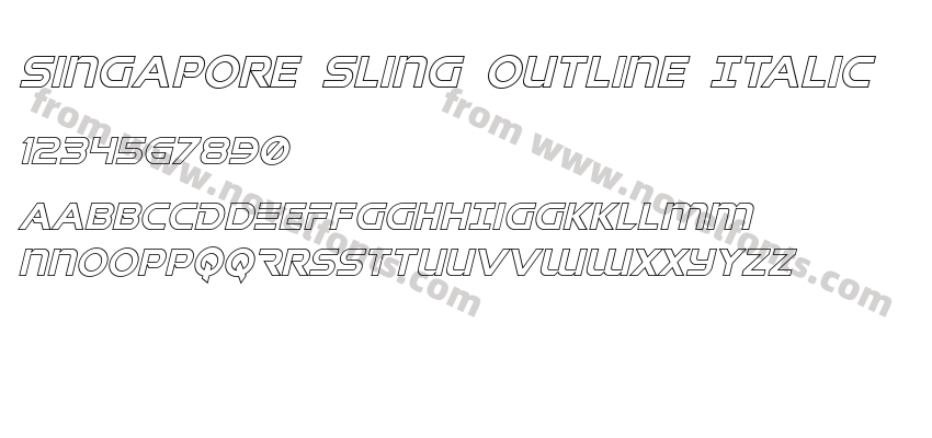 Singapore Sling Outline ItalicPreview