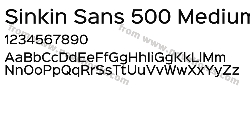 Sinkin Sans 500 MediumPreview