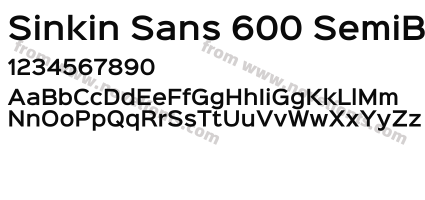 Sinkin Sans 600 SemiBoldPreview