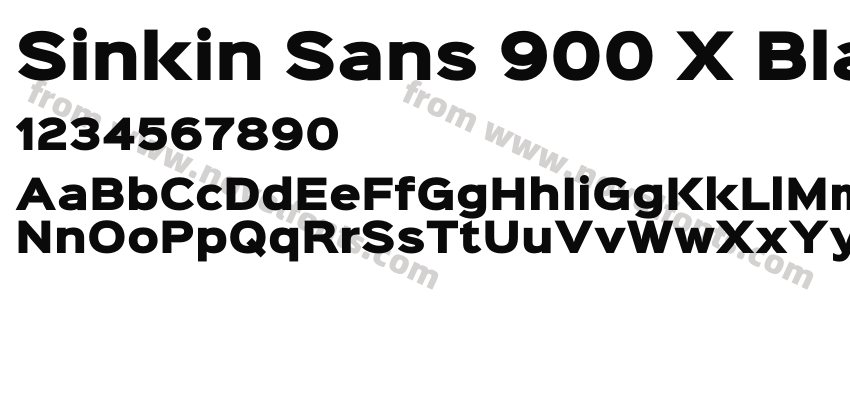 Sinkin Sans 900 X BlackPreview