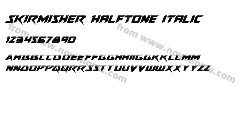 Skirmisher Halftone ItalicPreview