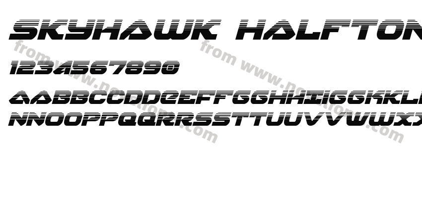 Skyhawk Halftone ItalicPreview