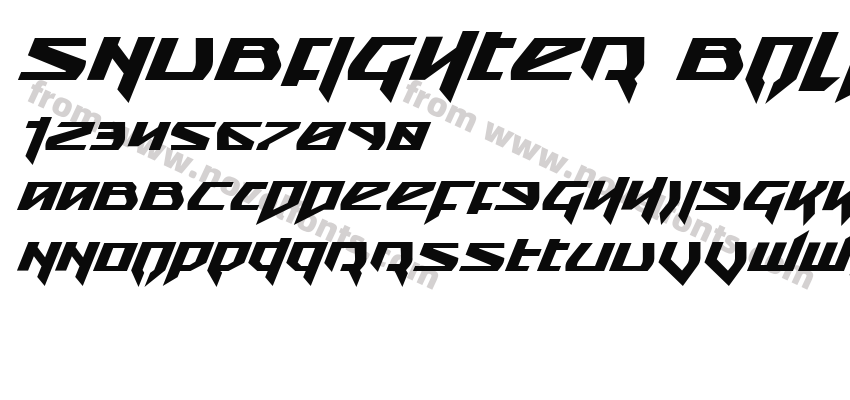 Snubfighter Bold ItalicPreview