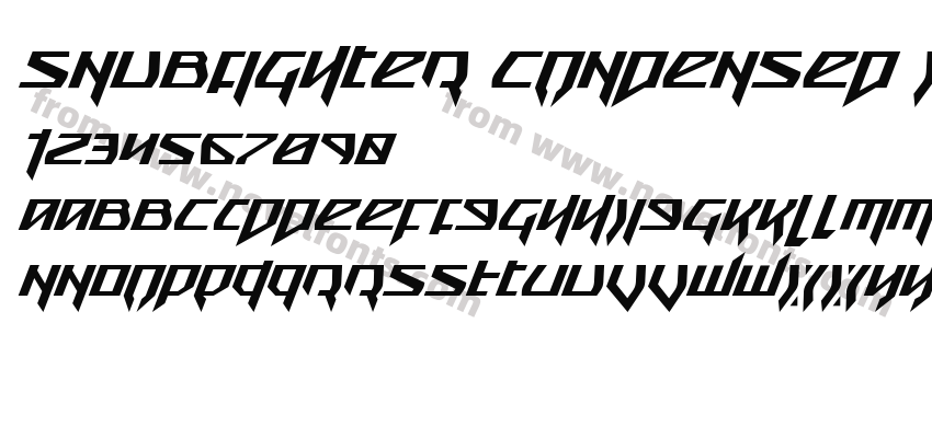 Snubfighter Condensed ItalicPreview