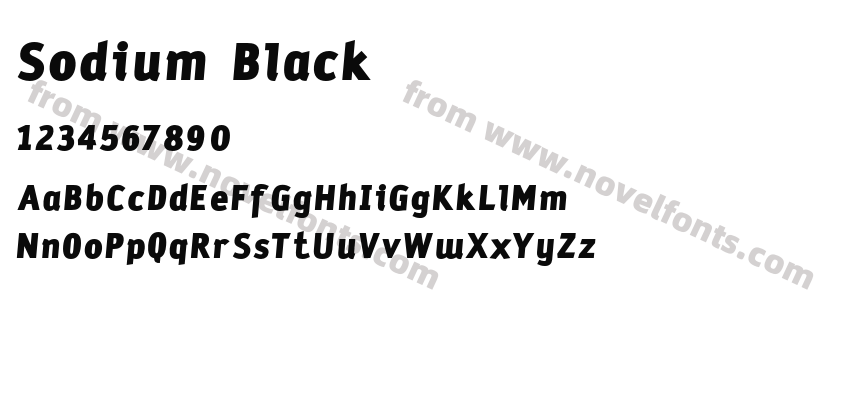 Sodium Black ItalicPreview