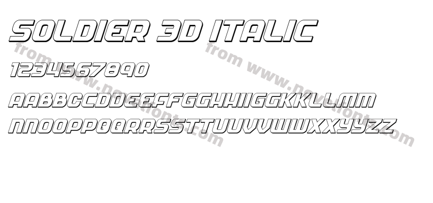 Soldier 3D ItalicPreview