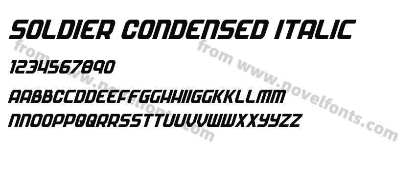 Soldier Condensed ItalicPreview