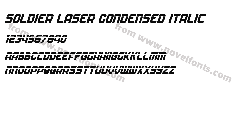 Soldier Laser Condensed ItalicPreview