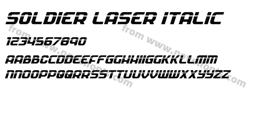 Soldier Laser ItalicPreview