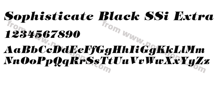 Sophisticate Black SSi Extra Bold ItalicPreview