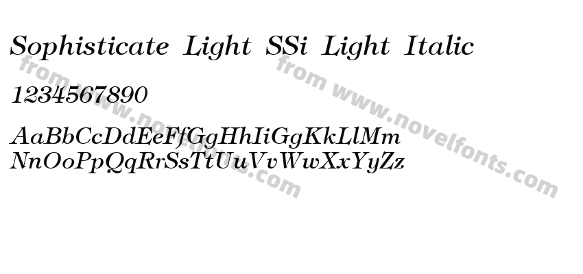 Sophisticate Light SSi Light ItalicPreview