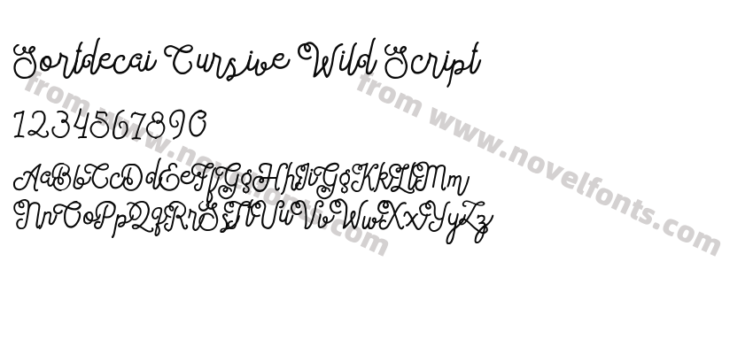 Sortdecai Cursive Wild ScriptPreview