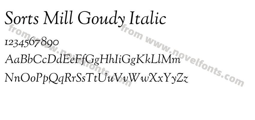 Sorts Mill Goudy ItalicPreview