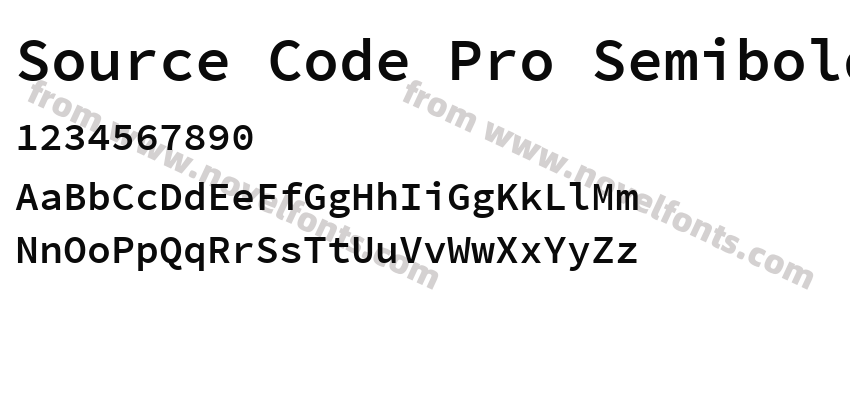 Source Code Pro SemiboldPreview