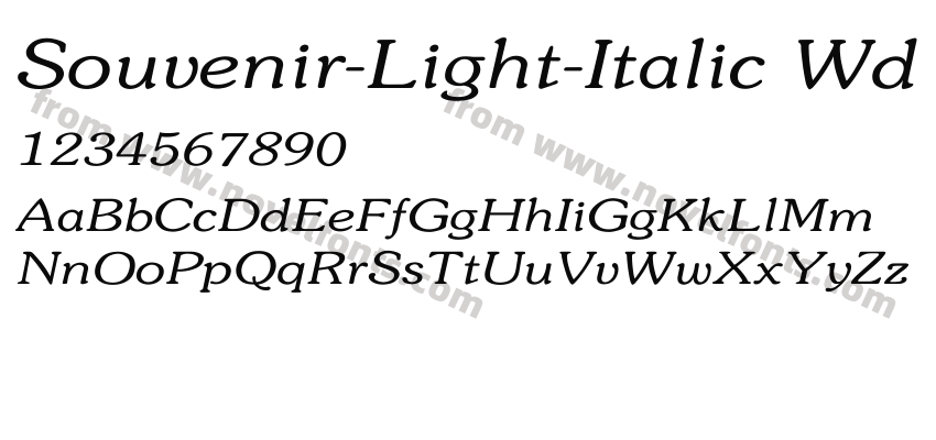 Souvenir-Light-Italic WdPreview