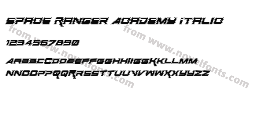 Space Ranger Academy ItalicPreview