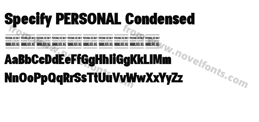 Specify PERSONAL CondensedPreview