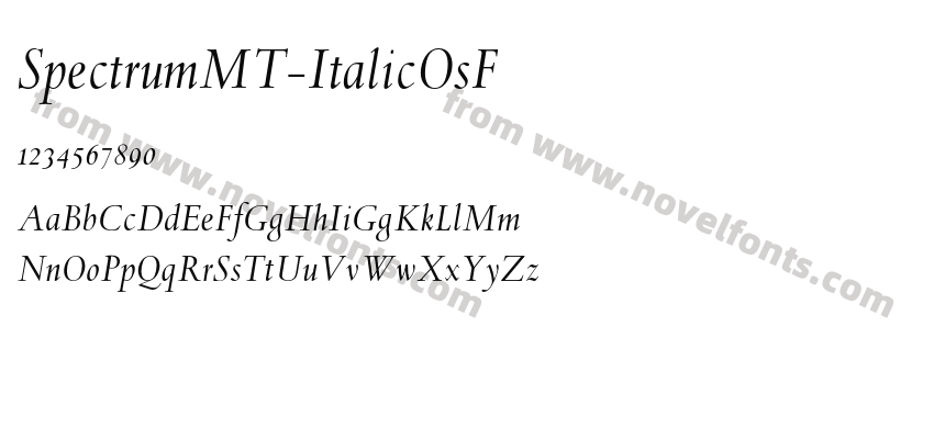 SpectrumMT Italic OsFPreview