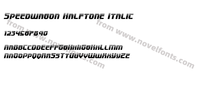 Speedwagon Halftone ItalicPreview