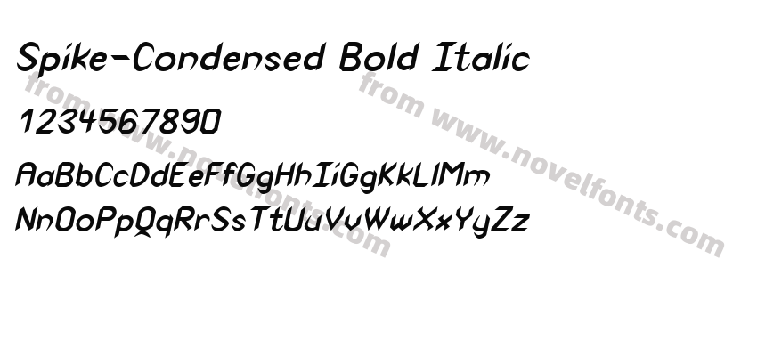 Spike-Condensed Bold ItalicPreview