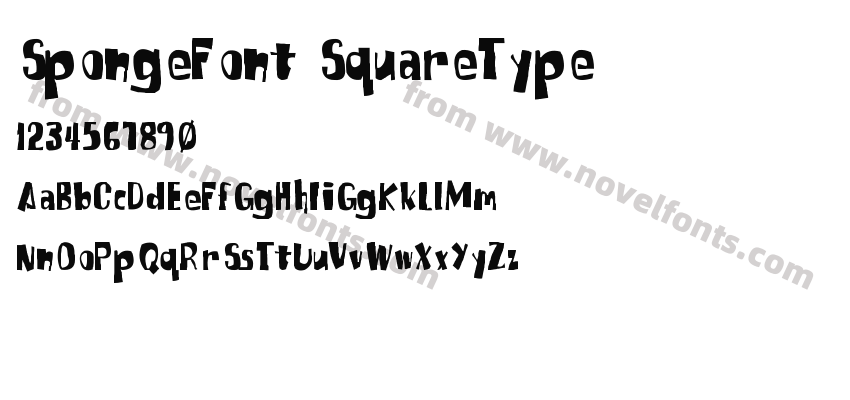 SpongeFont SquareTypePreview