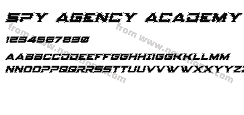 Spy Agency Academy ItalicPreview