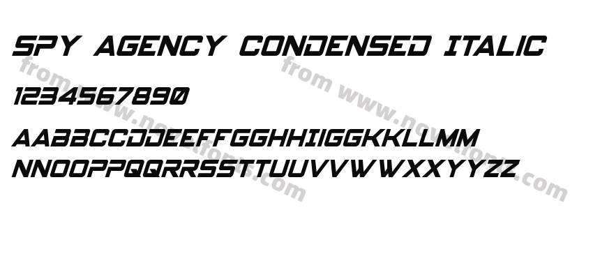 Spy Agency Condensed ItalicPreview