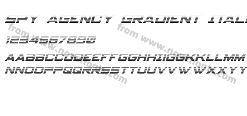 Spy Agency Gradient ItalicPreview