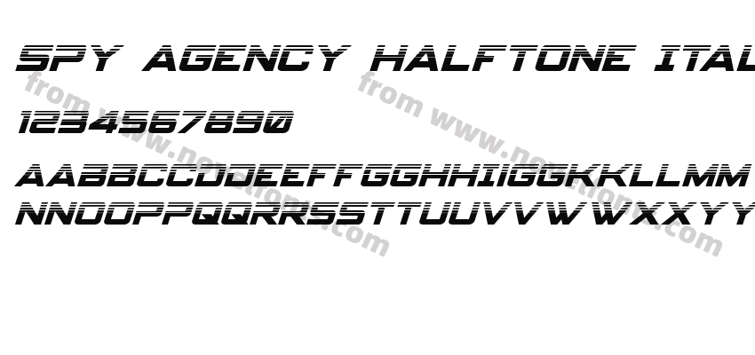 Spy Agency Halftone ItalicPreview