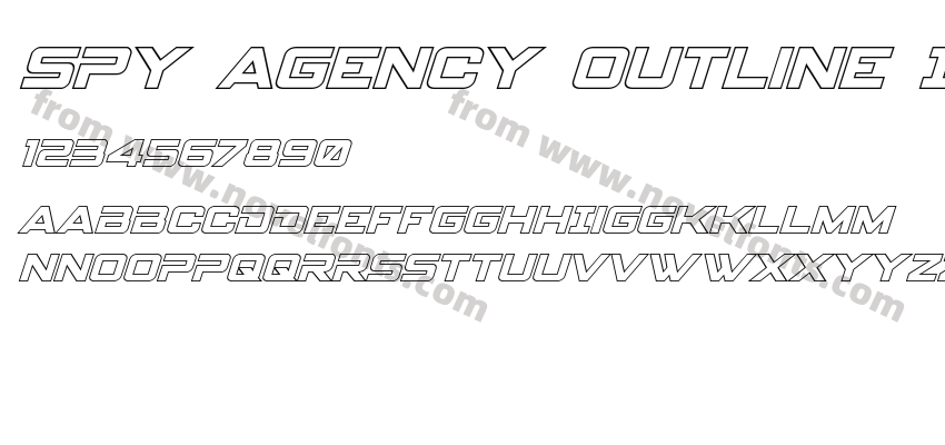 Spy Agency Outline ItalicPreview