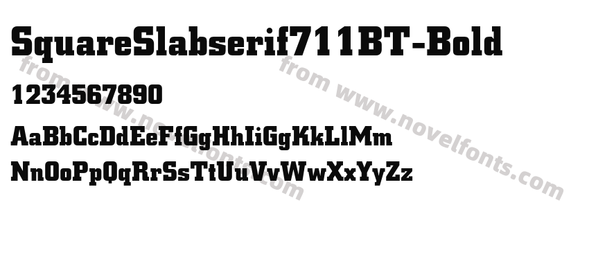 SquareSlabserif711BT-BoldPreview