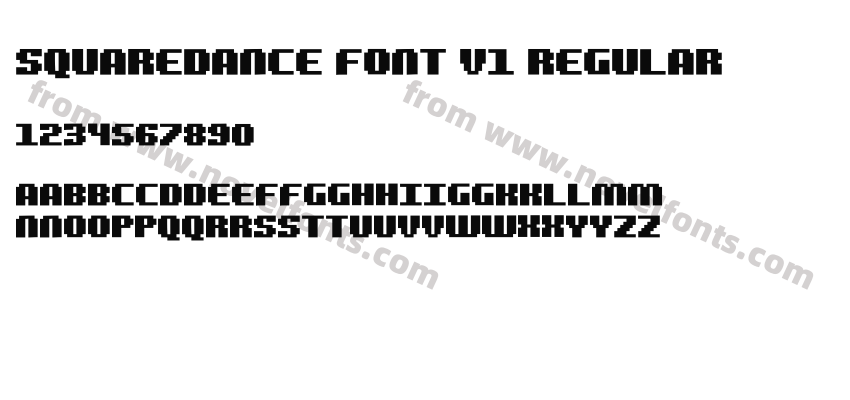 Squaredance Font V1 RegularPreview