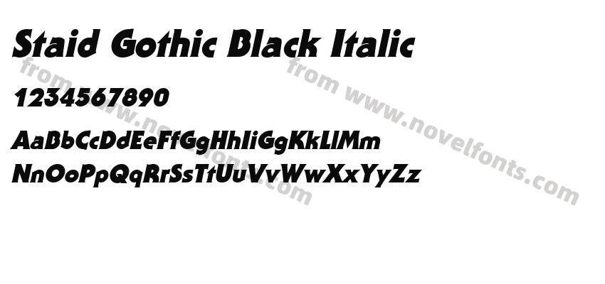 Staid Gothic Black ItalicPreview