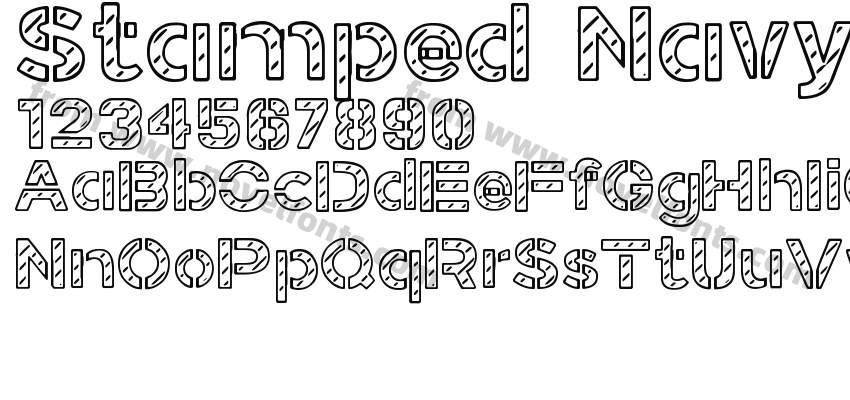 Stamped Navy FontPreview