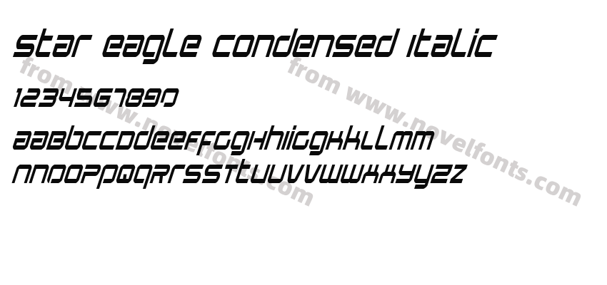 Star Eagle Condensed ItalicPreview