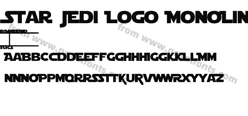 Star Jedi Logo MonoLinePreview