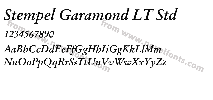 Stempel Garamond LT StdPreview