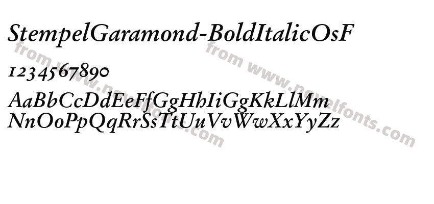 StempelGaramond-BoldItalicOsFPreview