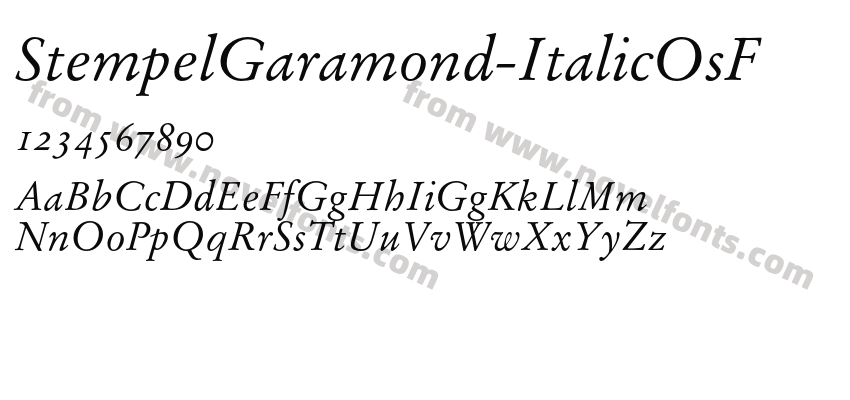 StempelGaramond-ItalicOsFPreview