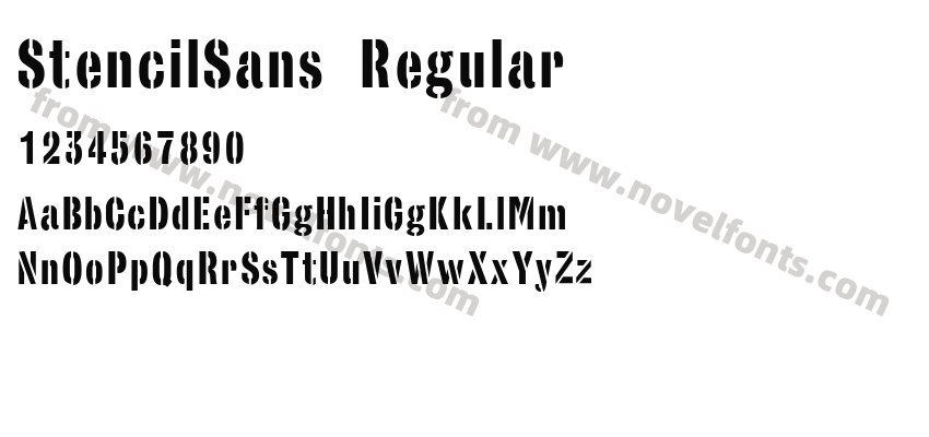 Stencil Sans RegularPreview